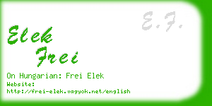 elek frei business card